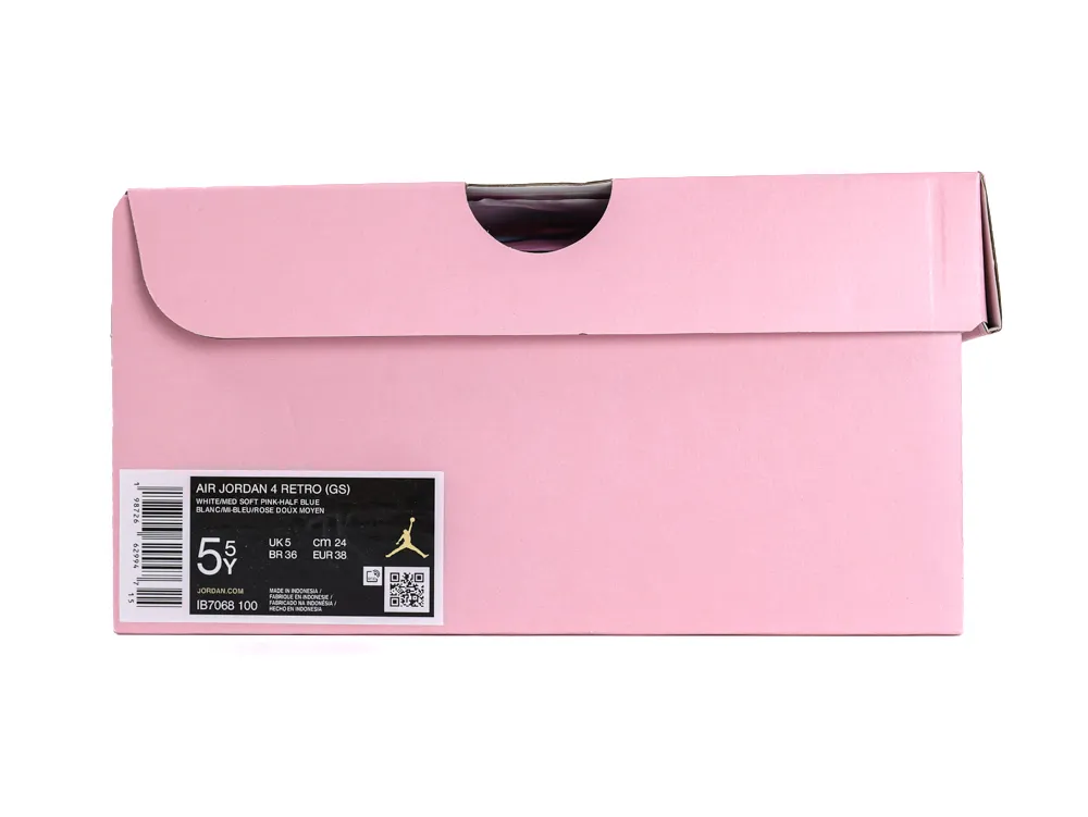 Jordan 4 shoebox with product labels