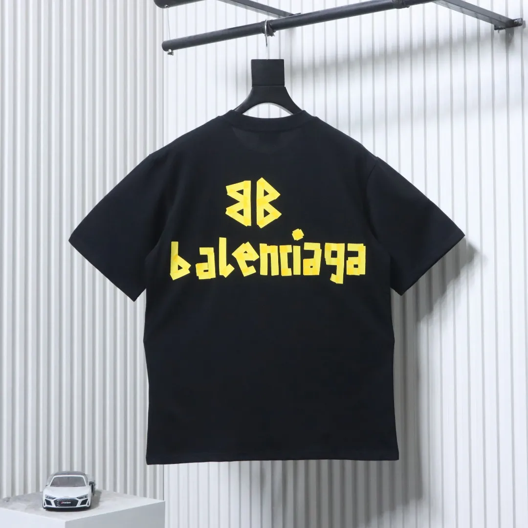 BLCG Tape Print T-Shirt - Black - Back