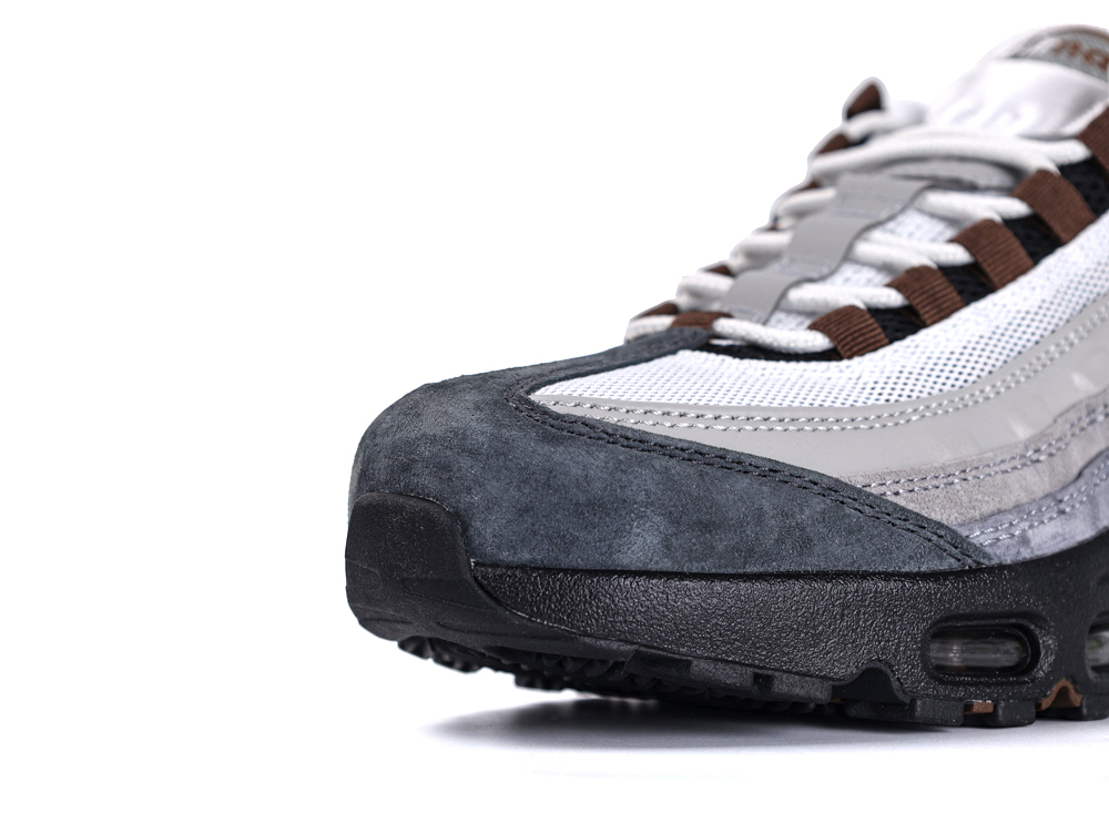 Stylish gray and brown Nike sneakers