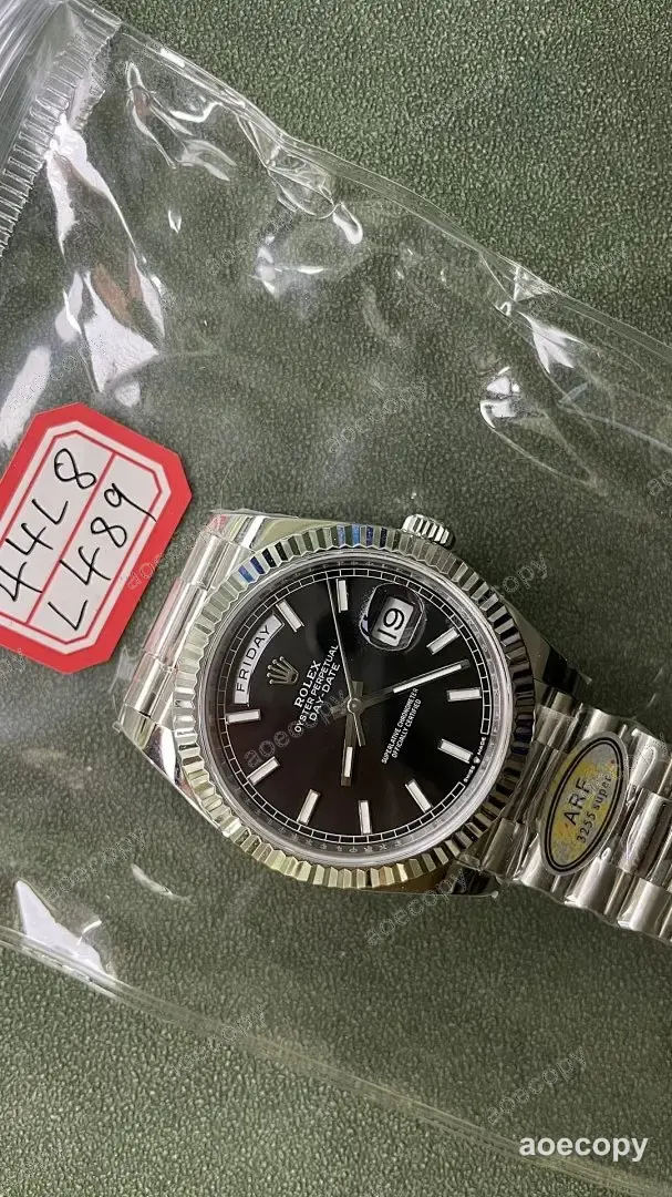 大人気★ ロレックス デイデイト ブラック ウォッチ N級品 44L8L489 No.0022