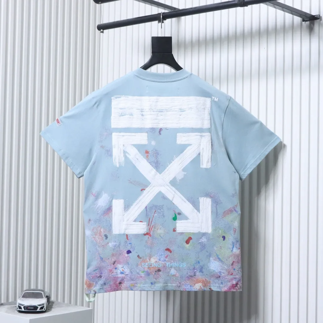 Back of Off-White Starry Sky Splatter T-Shirt