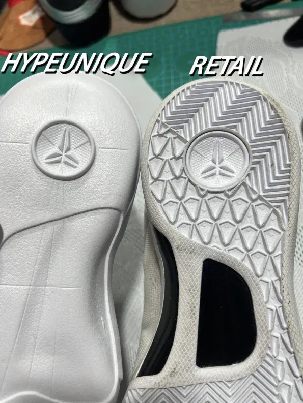 Shoe sole comparison detail