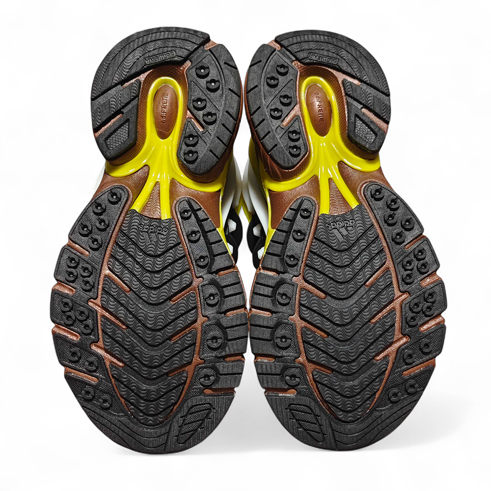Yellow and black soles