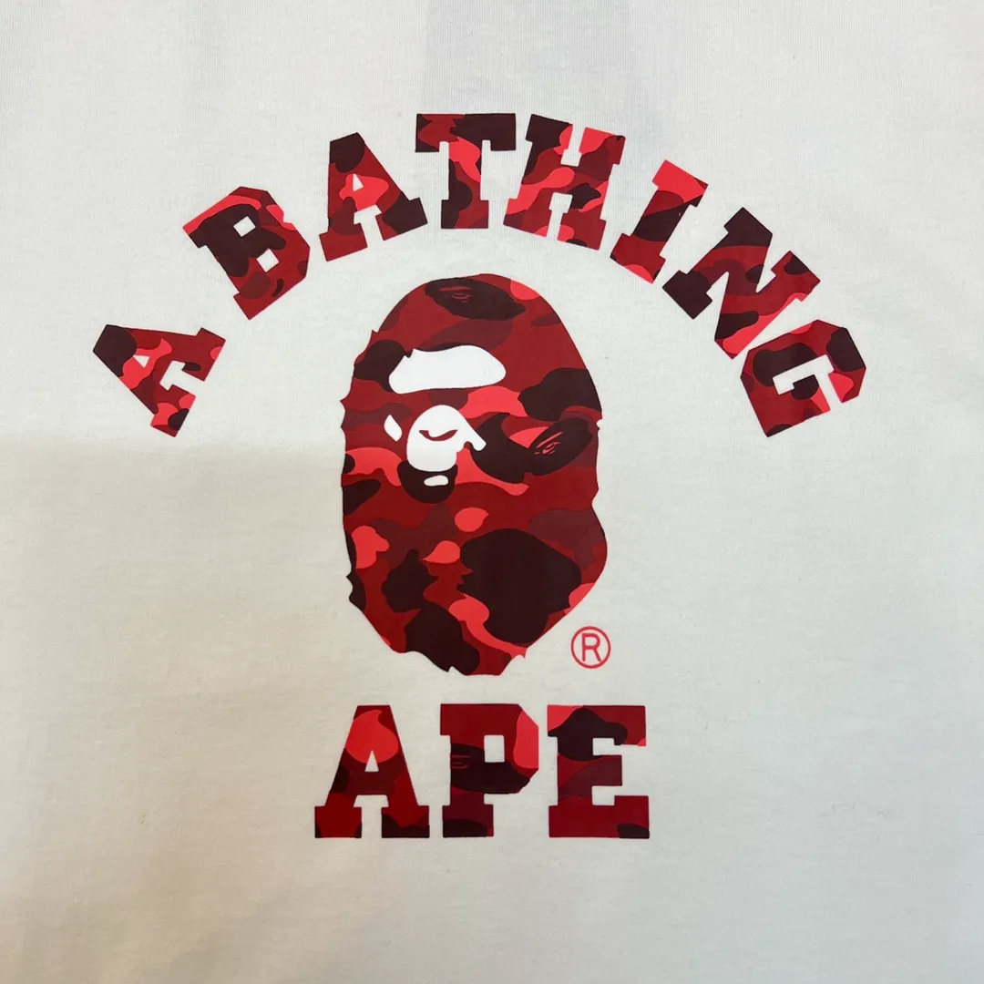 Logo Red Camouflage Ape Head Graphic