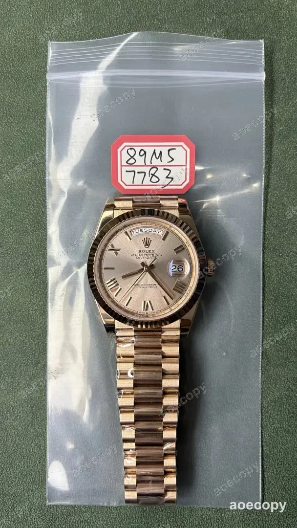 激安 ロレックス デイデイト ローズゴールド ウォッチ N級品 89M57783 No.0141