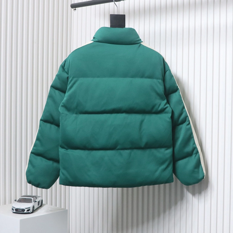 Palm Angels Logo Stripe Embroidered Logo Down Jacket