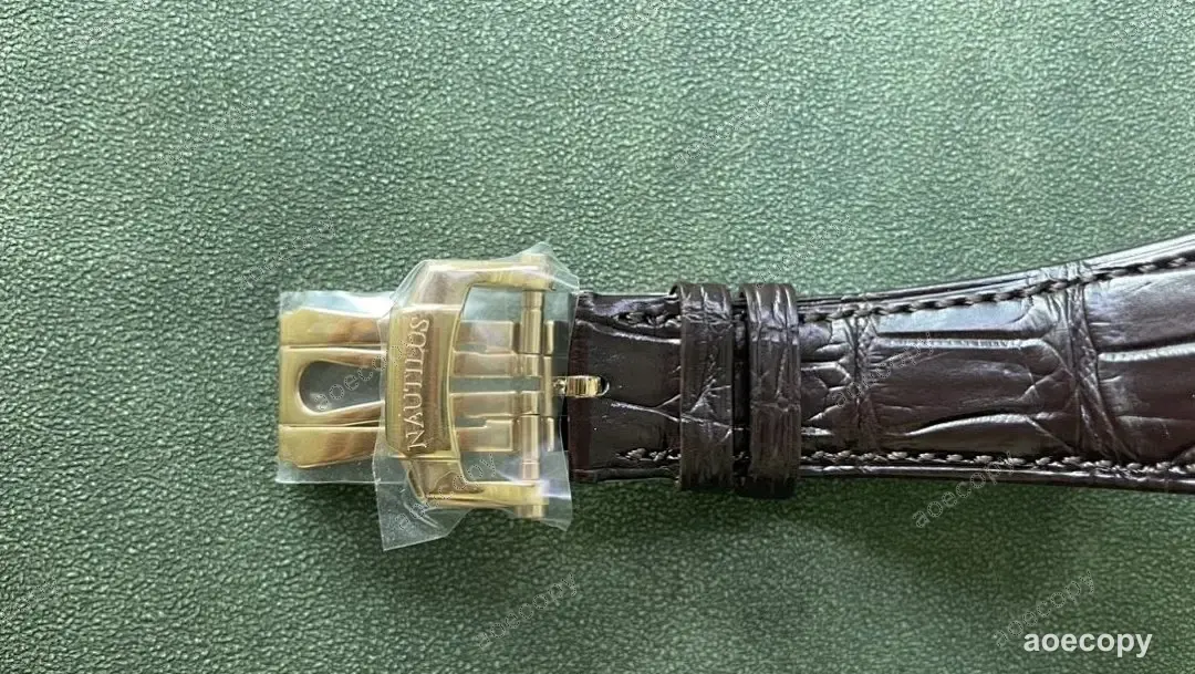注目の新作 パテック・フィリップ ノーチラス クロコダイル調 ローズゴールド ウォッチ スーパーコピー 5711R No.0036