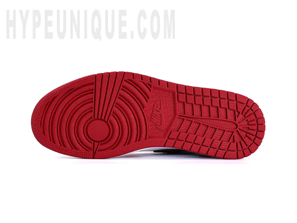 Bright red rubber sole