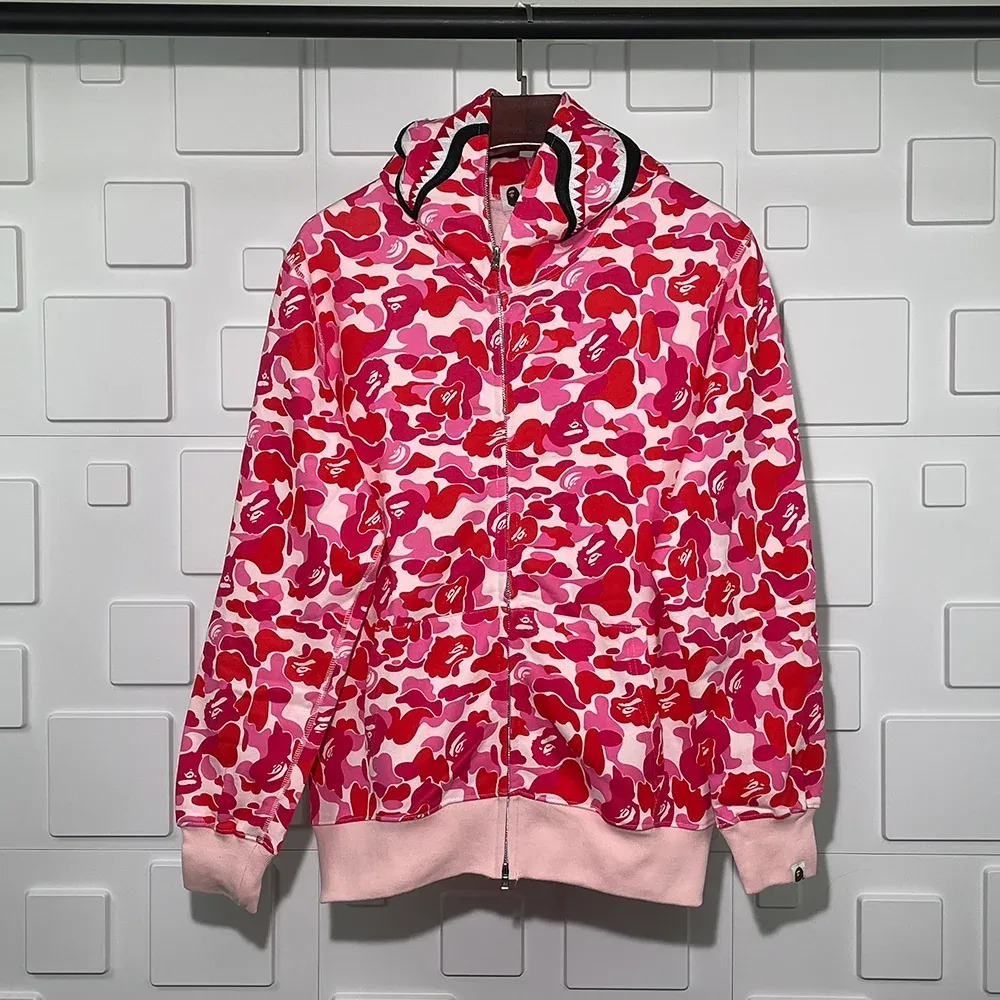 BAPE ABC Shark Full Zip Hoodie Pink/Blue