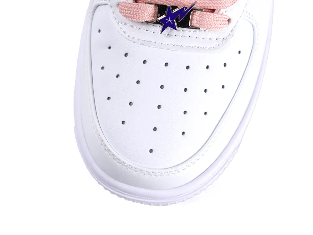 A Bathing Ape Bape Sta BAPY White Pink Front Toe Detail