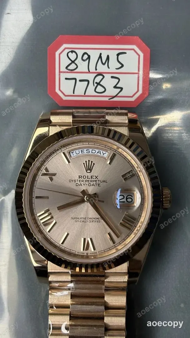 激安 ロレックス デイデイト ローズゴールド ウォッチ N級品 89M57783 No.0141