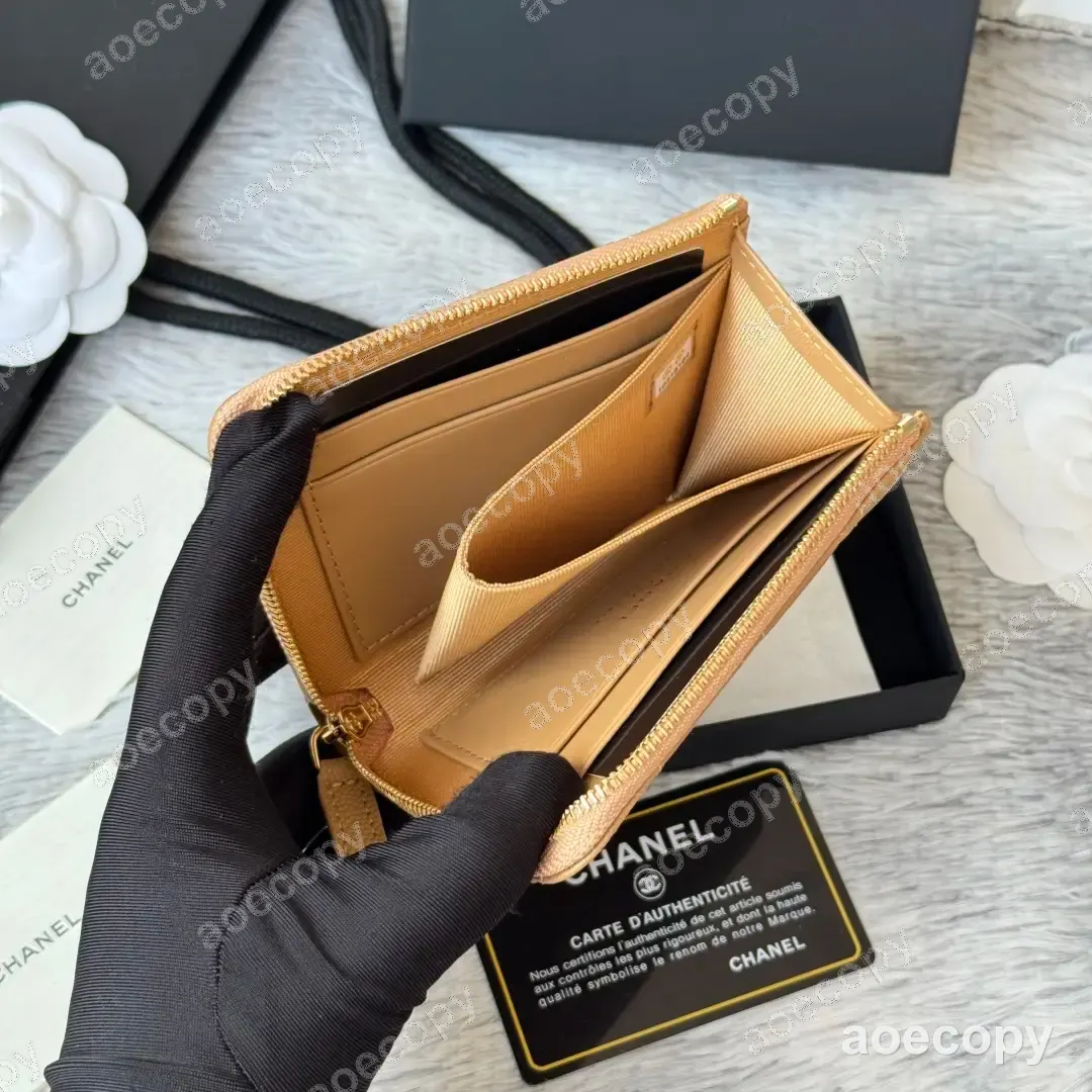 新作 シャネル グレインレザー コインケース N級品 No.0056