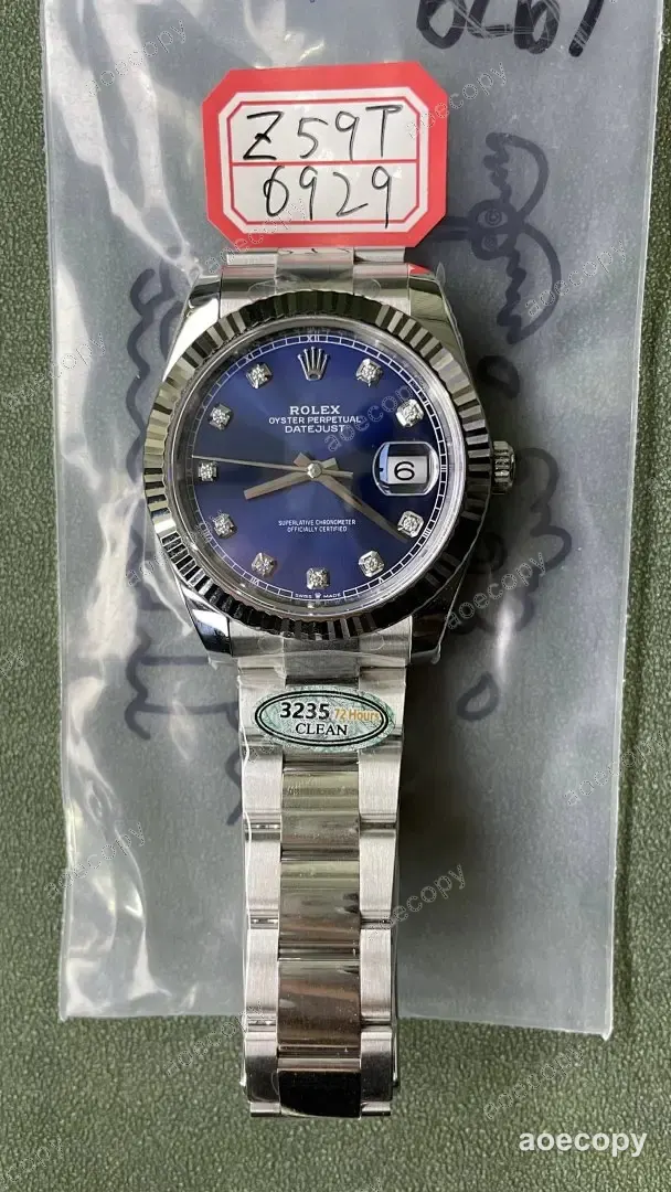 激安 ロレックス デイトジャスト ブルー ウォッチ N級品 Z59T6929 No.0105
