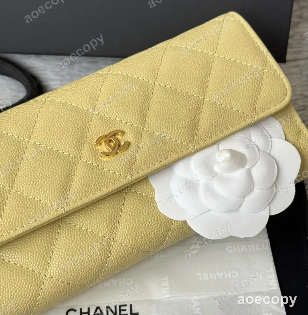 可愛い シャネル クラシック フラップ グレインレザー ロングウォレット N級品 No.0087