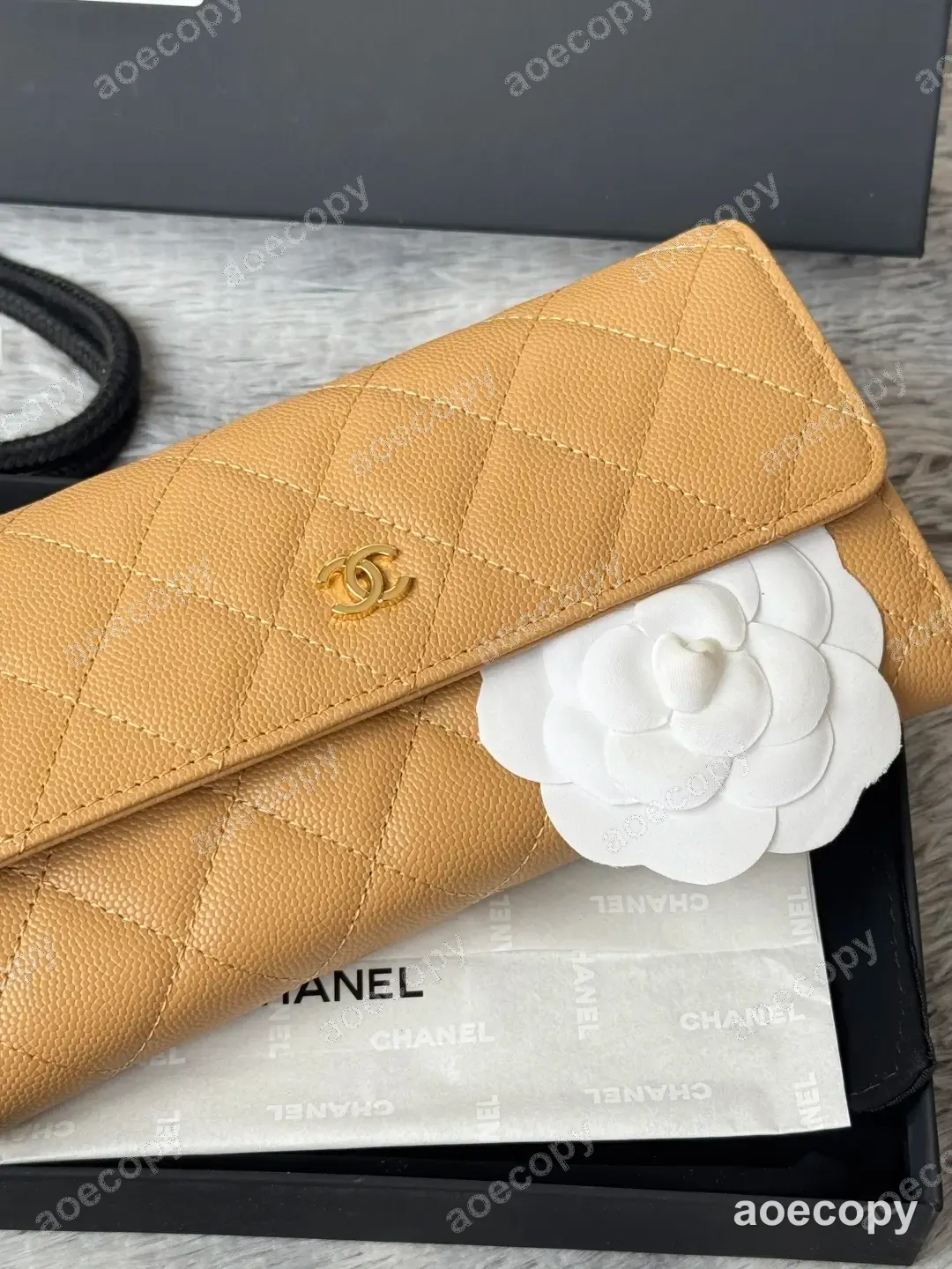 激安 シャネル クラシック フラップ グレインレザー ロングウォレット N級品 No.0091