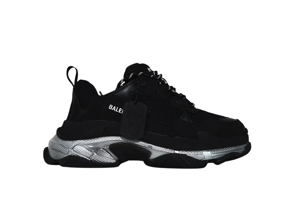 TRIPLE S SNEKAER “Black Silver”