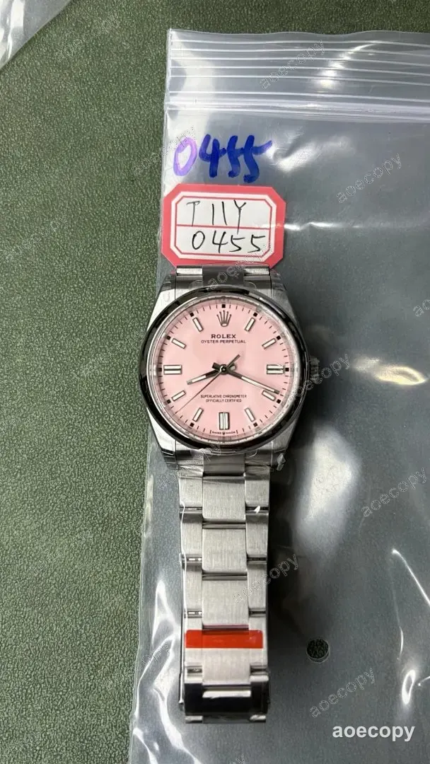 激安 ロレックス オイスターパーペチュアル ピンク ウォッチ 偽物 T11Y0455 No.0146
