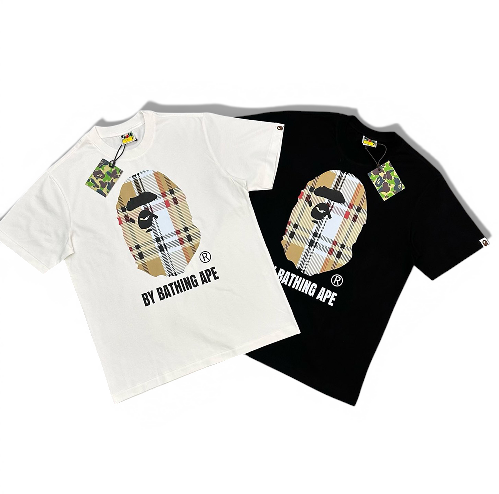 BAPE Check Camo Ape Head Tee