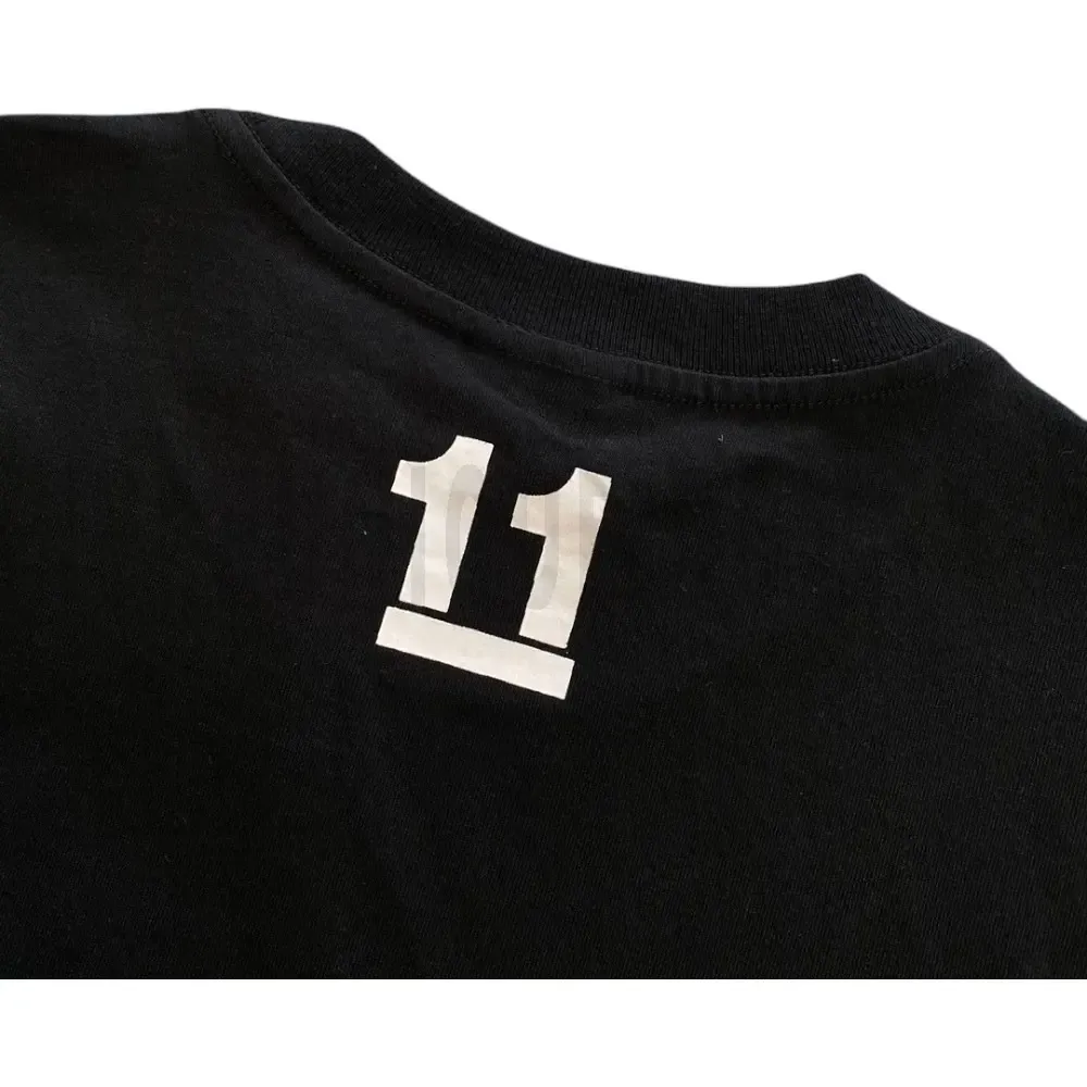 Printed graphic on the back of the garment