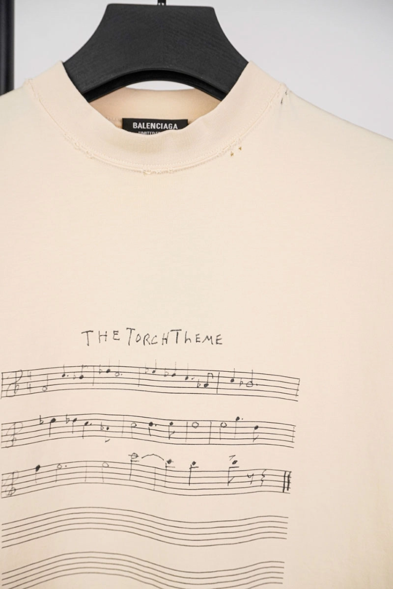 Balenciaga Music Note Print T-Shirt