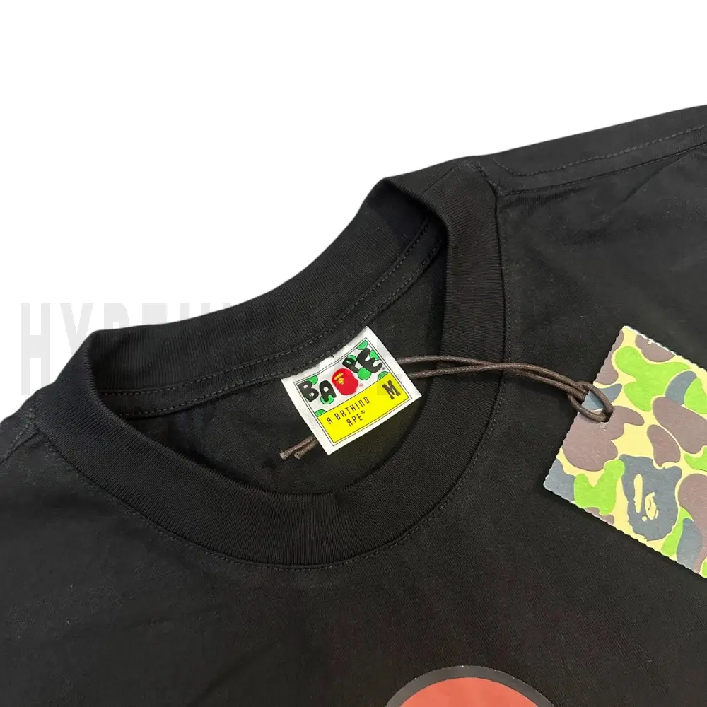 Neckline tag close-up, displaying garment care symbols and brand information with fashion-forward presentation.