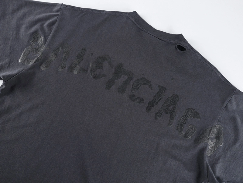 Back Letter Holes T-Shirt