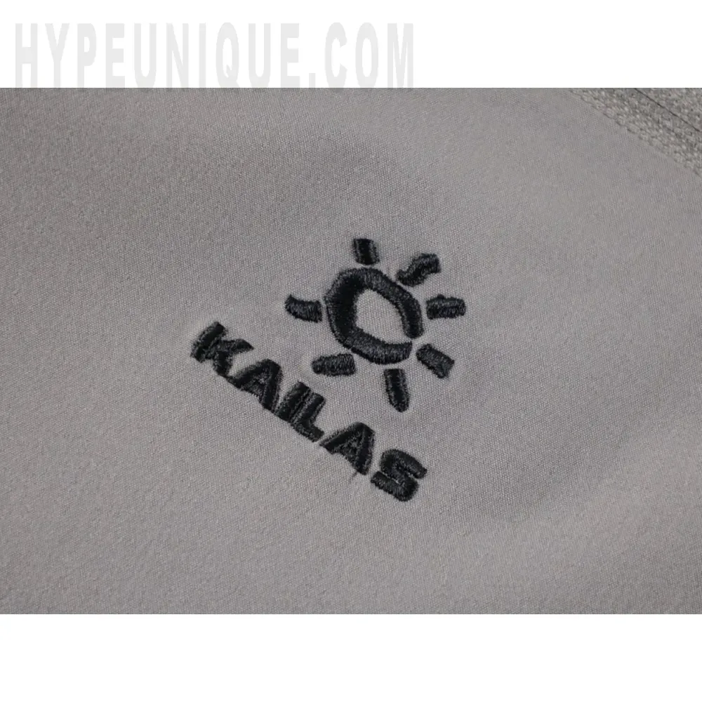 Embroidered graphic on the front of the shorts