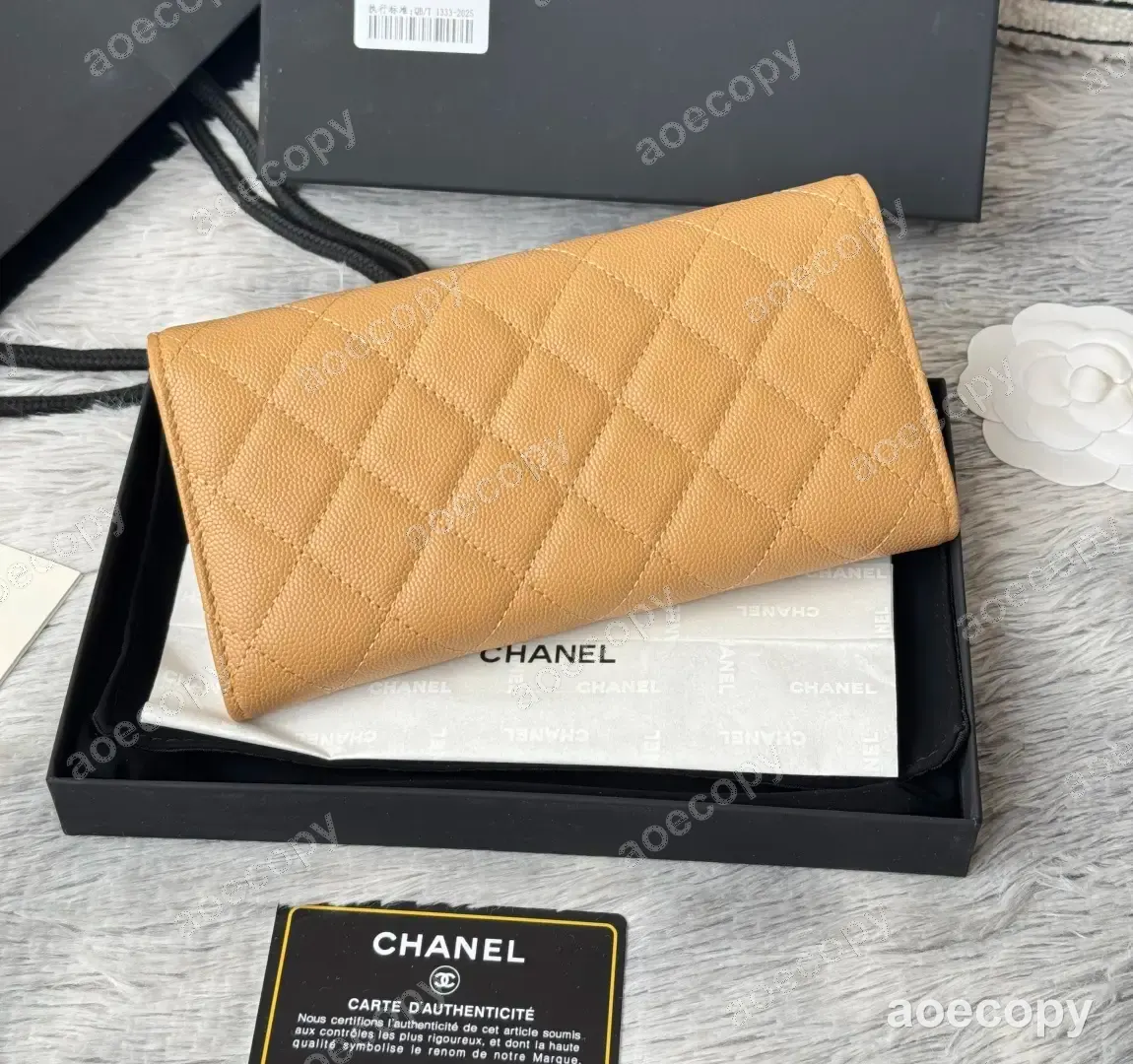 激安 シャネル クラシック フラップ グレインレザー ロングウォレット N級品 No.0091