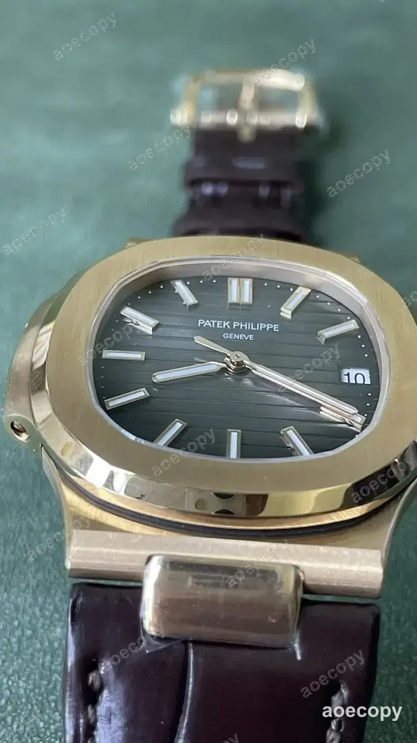 注目の新作 パテック・フィリップ ノーチラス クロコダイル調 ローズゴールド ウォッチ スーパーコピー 5711R No.0036