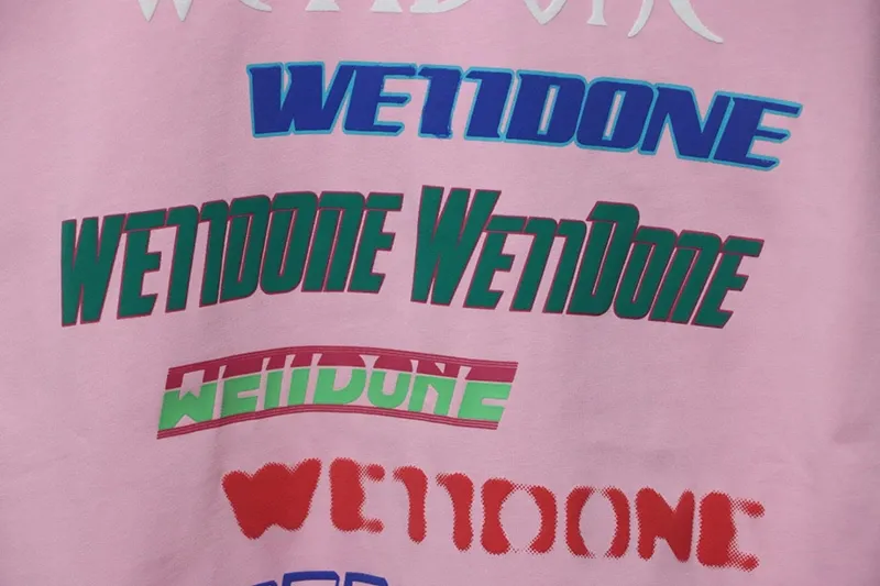 WE11 DONE Luminous Bullet Screen Letter Print T-Shirt