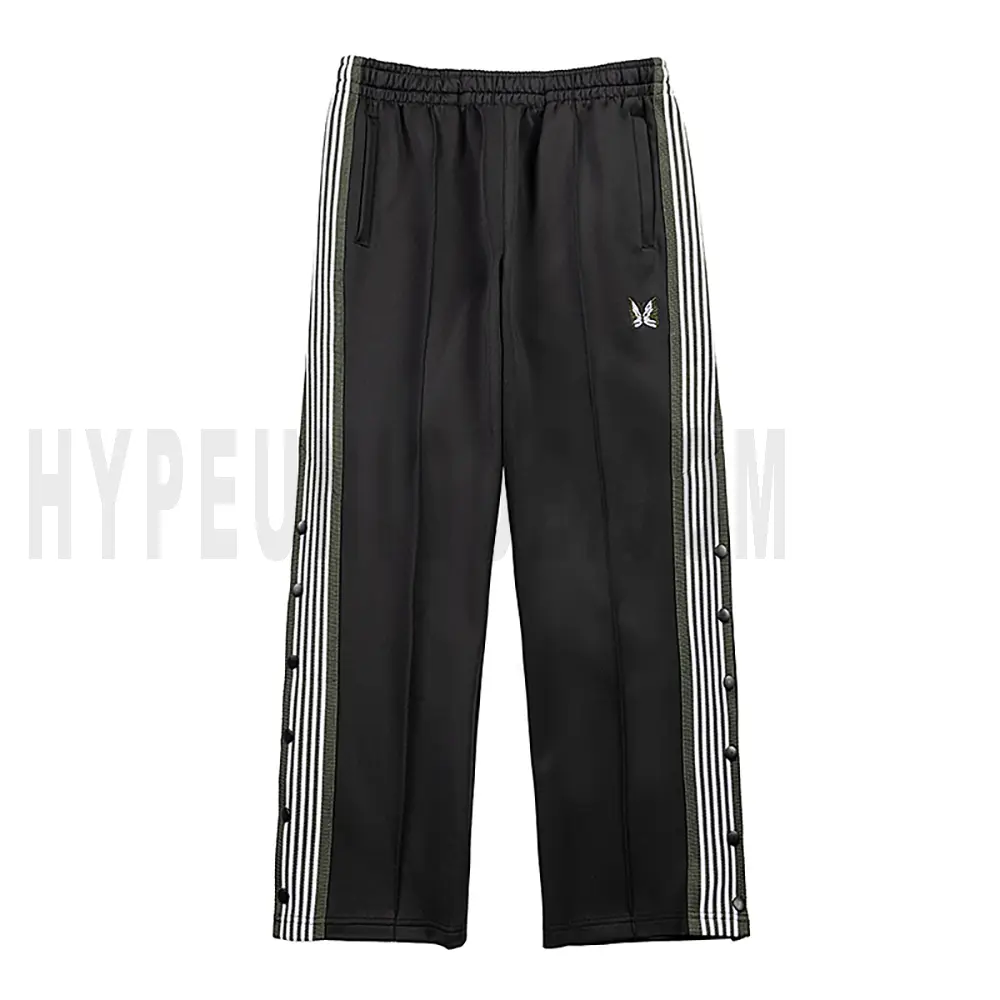 Needles Butterfly Embroidered Snap Button Pants