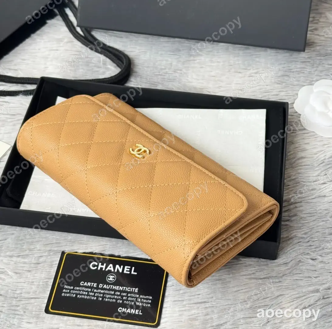 激安 シャネル クラシック フラップ グレインレザー ロングウォレット N級品 No.0091