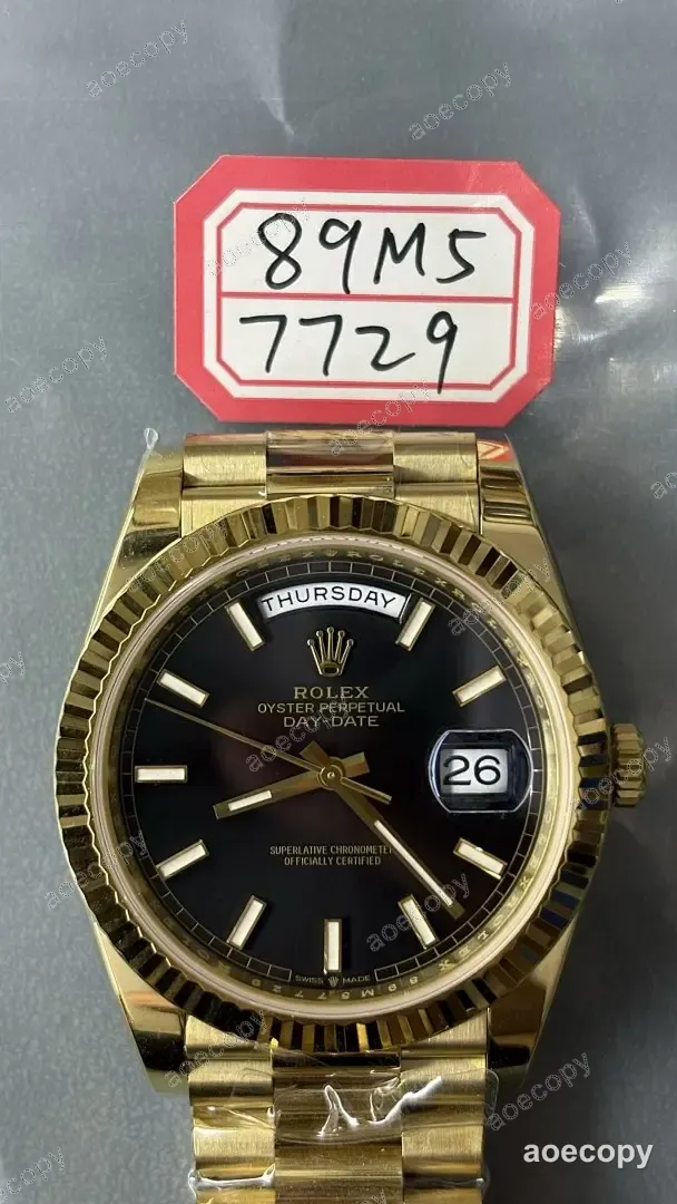 激安 ロレックス デイデイト ブラック ウォッチ N級品 89M57729 No.0060