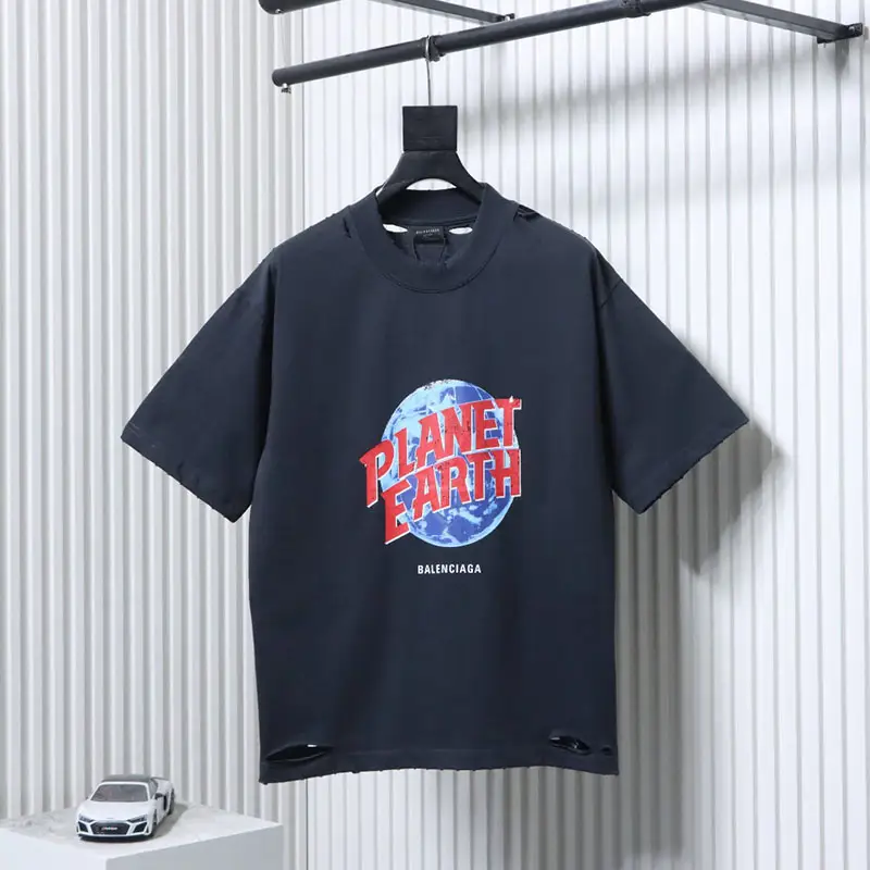 Earth Print Ripped T-Shirt