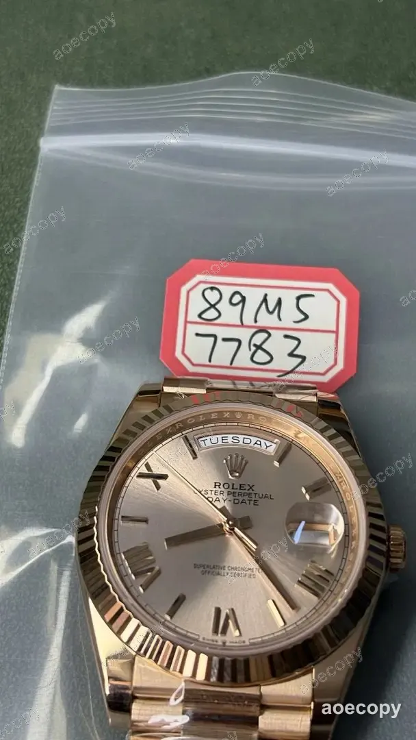 激安 ロレックス デイデイト ローズゴールド ウォッチ N級品 89M57783 No.0141
