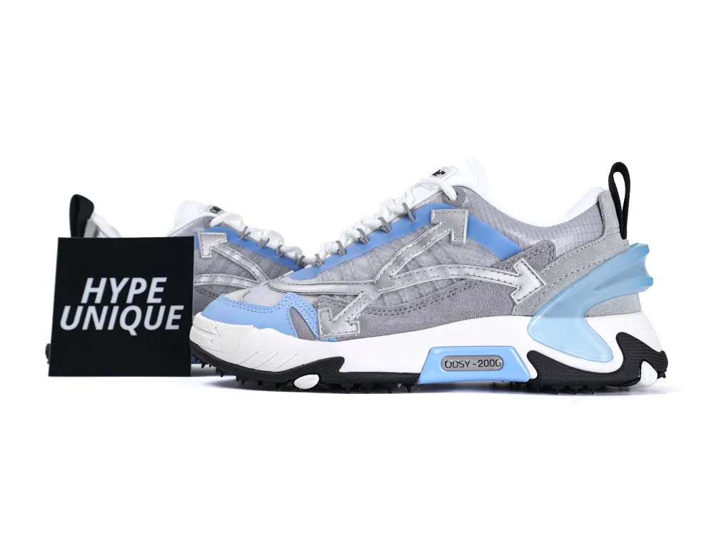 Off-White Odsy 2000 Low Top Sneakers Gray Blue