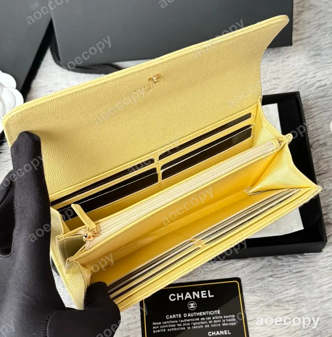 可愛い シャネル クラシック フラップ グレインレザー ロングウォレット N級品 No.0087