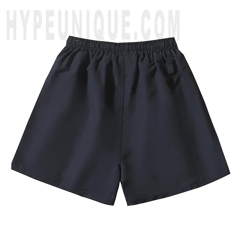 The back of the black shorts