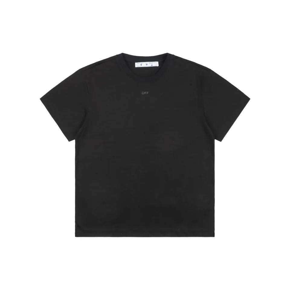 Off-White Overlapping Black Vinyl Arrow Print T-Shirt