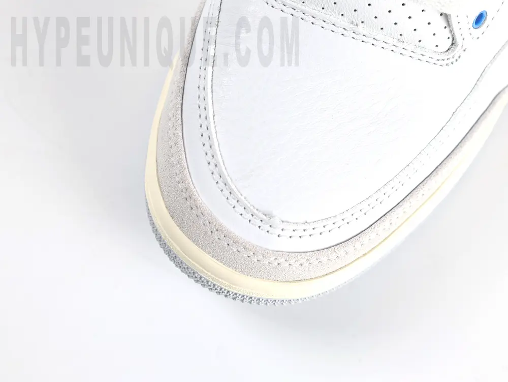 the white and grey toe box
