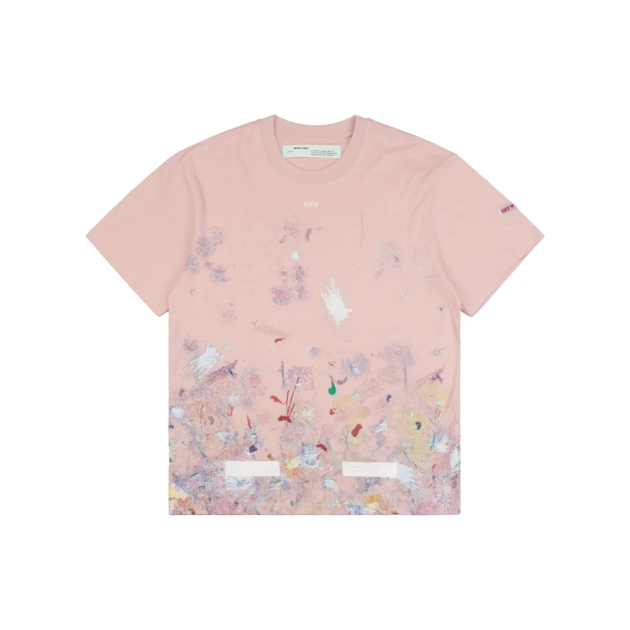 Off-White Starry Sky Fireworks Splatter Embossed Arrow T-Shirt