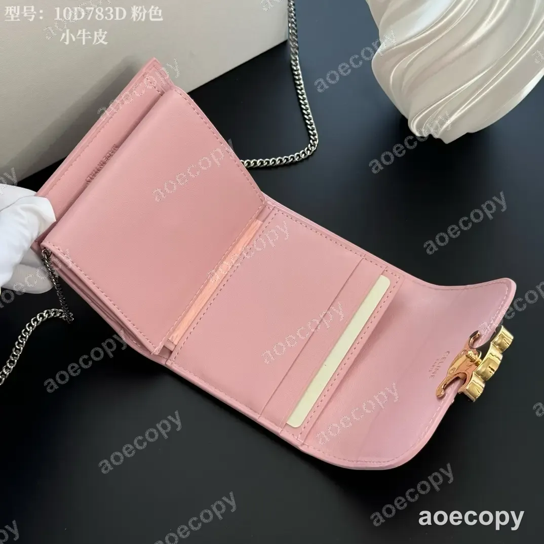 激安 セリーヌ レザー ピンク チェーンウォレット コピー No.0012