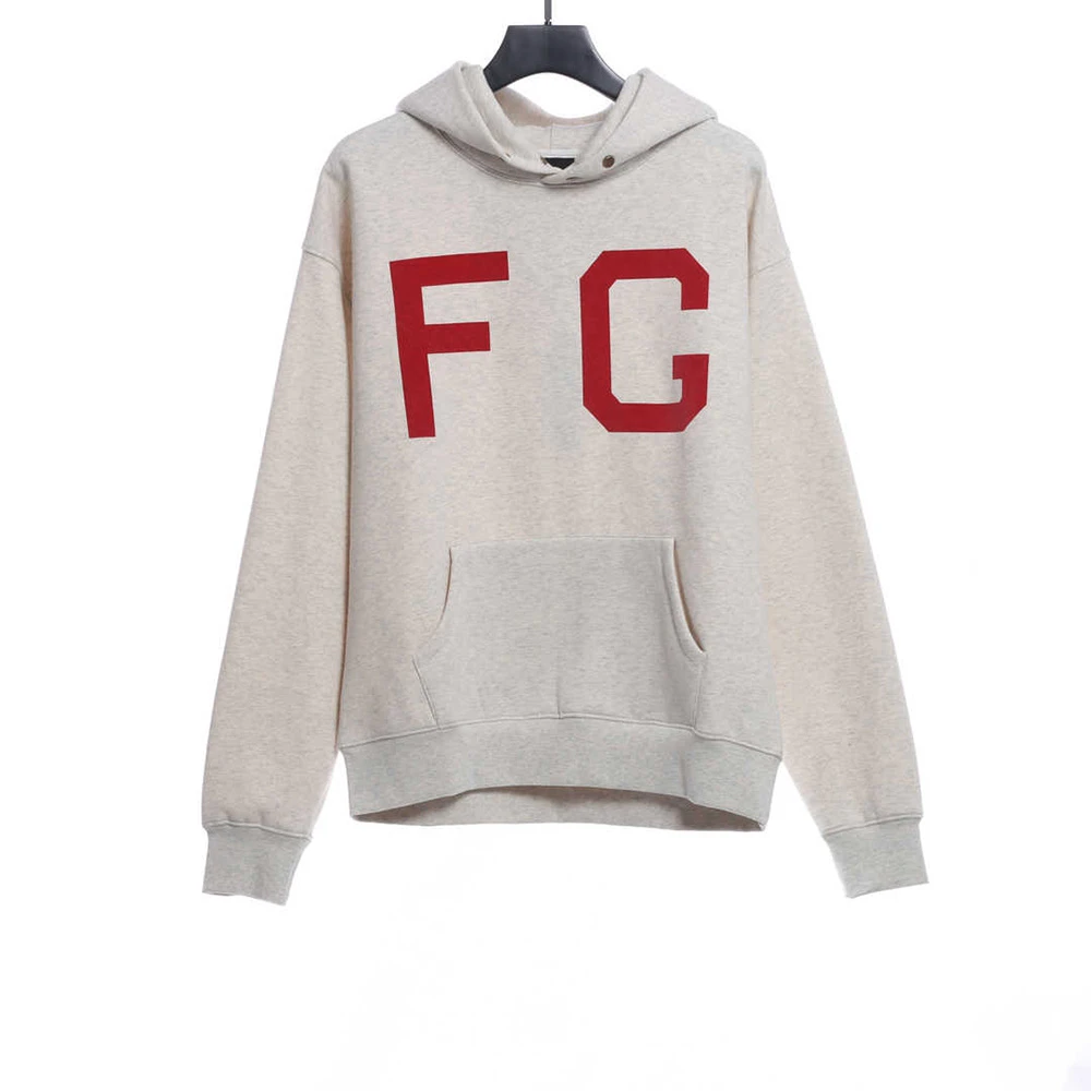 Big LOGO Red Flocked Hoodie