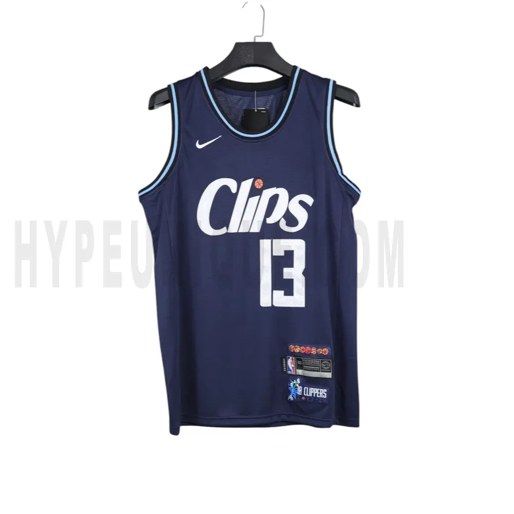 Youth Fanatics Paul George Navy LA Clippers Fast Break Jersey – City Edition