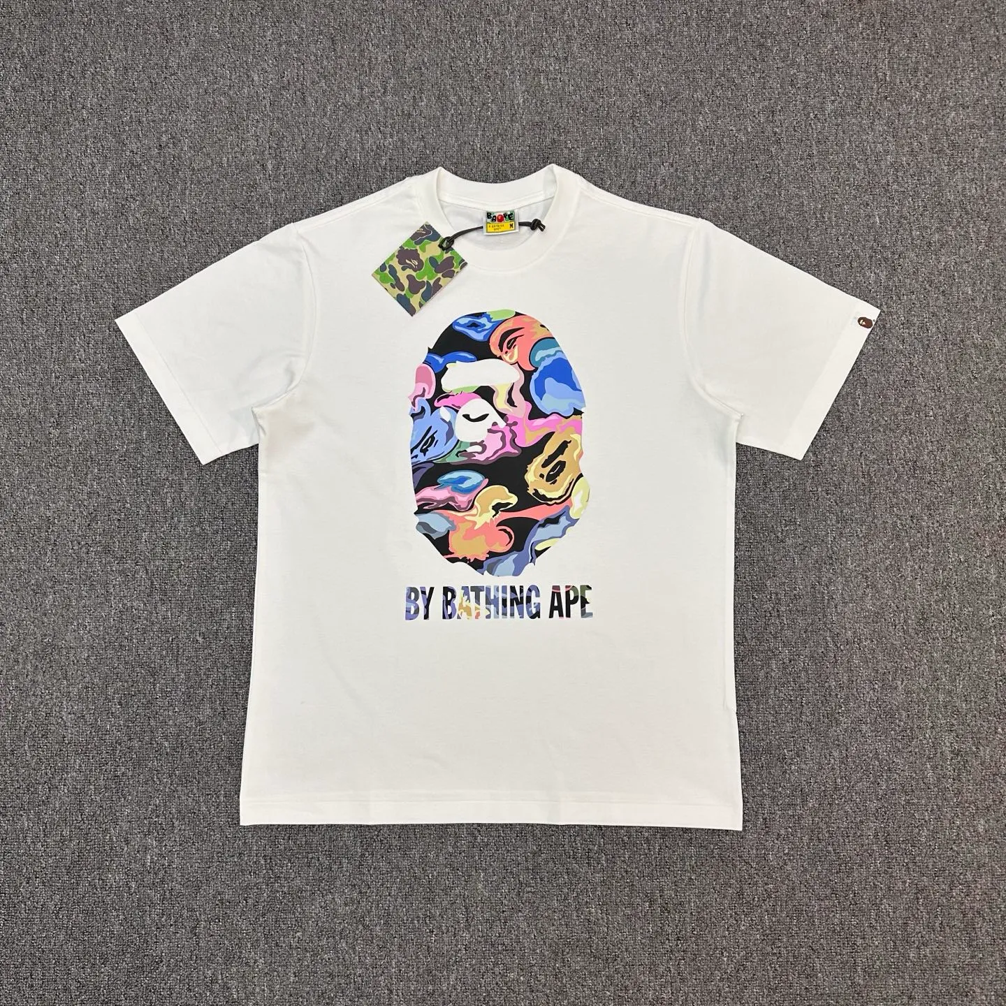 A Bathing Ape Art Camo Ape Head Graphic T-Shirt