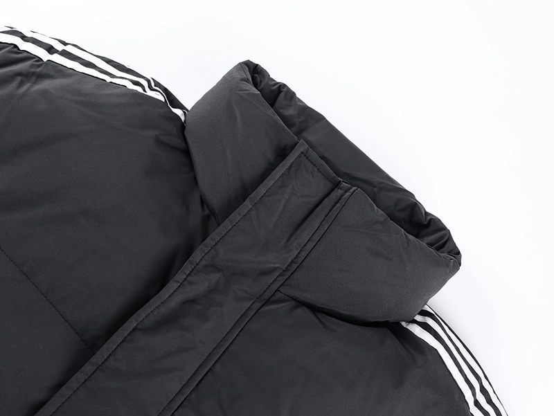 Joint Three-Stripe Silhouette Stand-up Collar Cotton Jacket