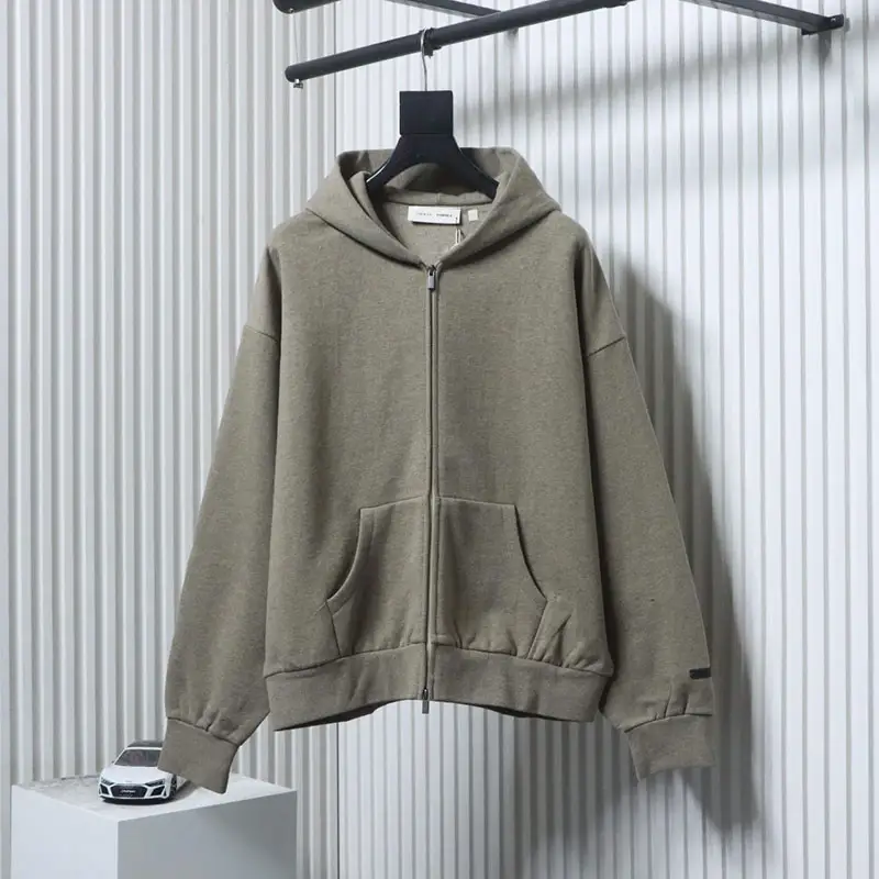 Fear of God Essentials Metallic-Coated Cardigan Sweatshirt