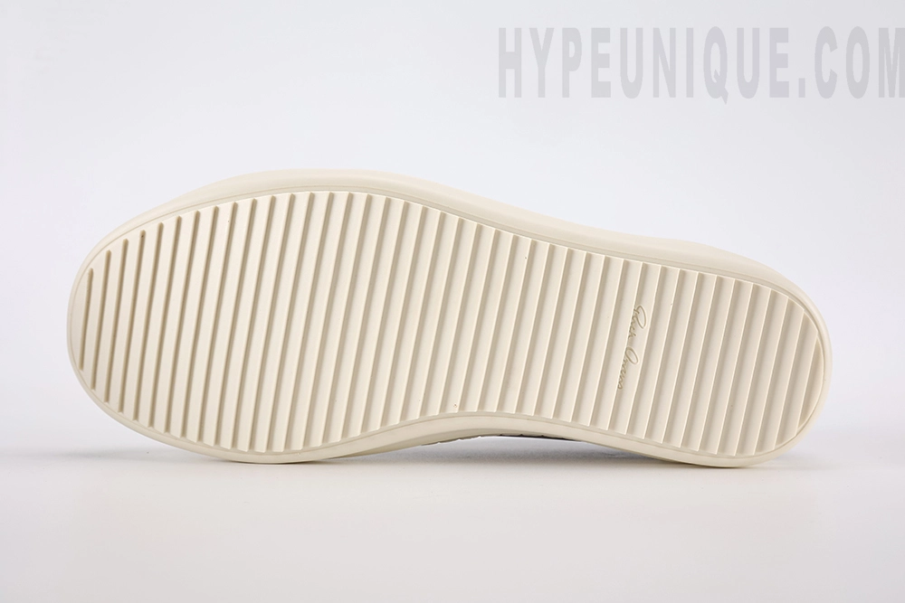 Rick Owens Lido Vintage leather sneakers "Gray/Milk" hypeunique