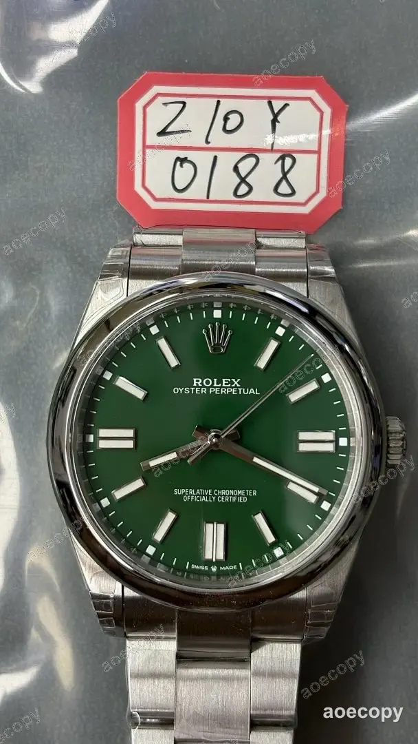 激安 ロレックス オイスターパーペチュアル グリーン ウォッチ N級品 Z10Y0188 No.0042