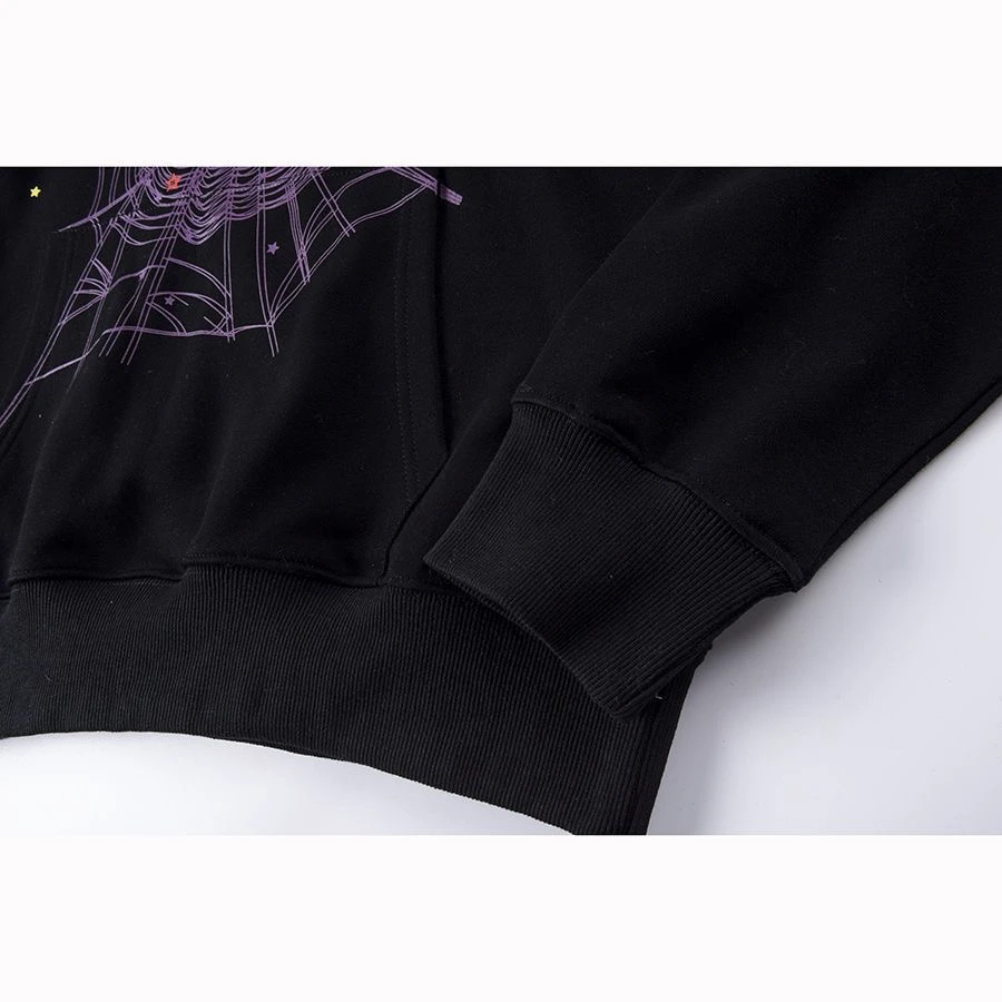Sp5der Hoodie White Logo Black REps